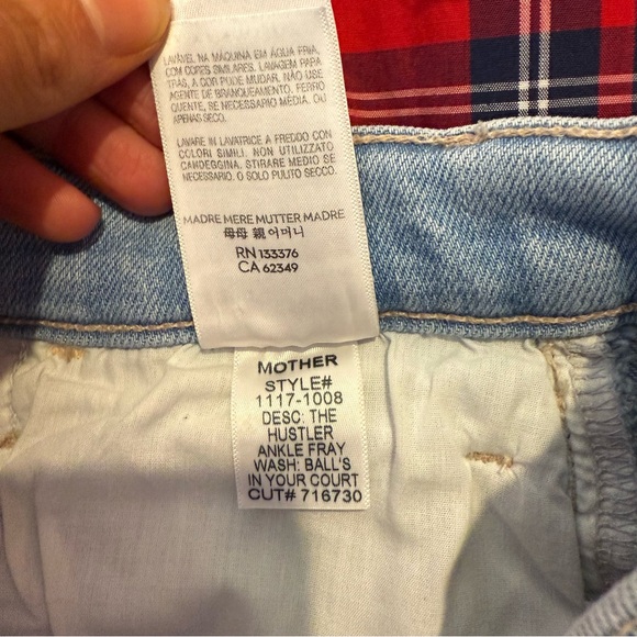 Mother The Hustler Ankle Fray in Balls In Your Court size 26 - Picture 12 of 15